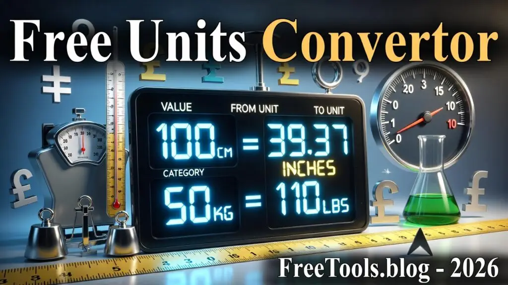 Free Units converter tool, freetools.blog units tools