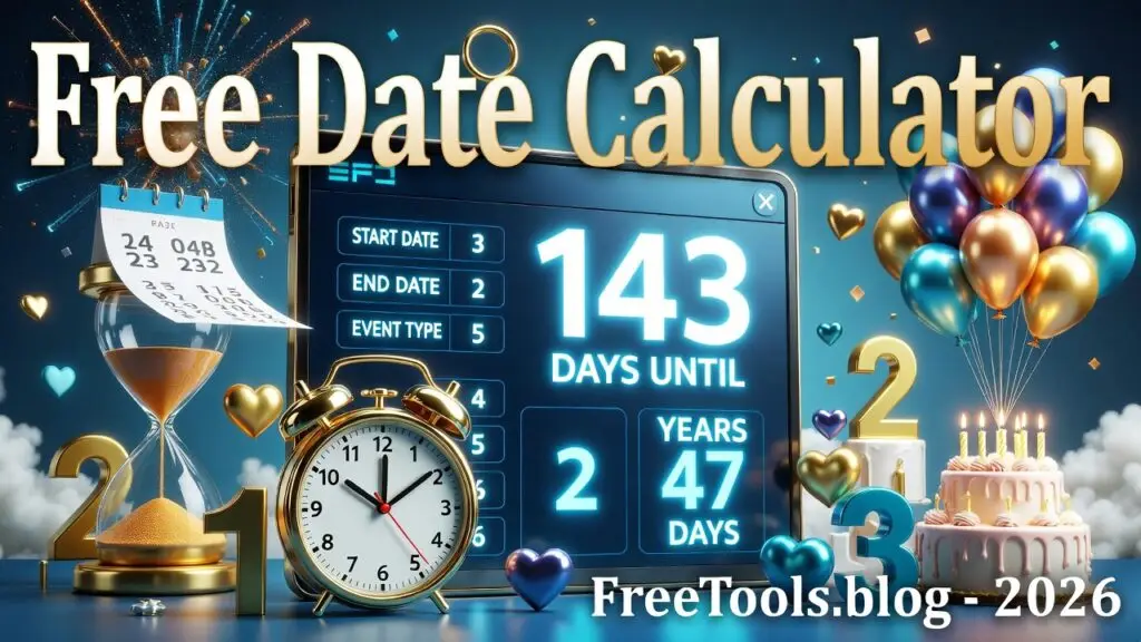 free date calculator online. freetools.blog health tools, health calculators, all in one calculators
